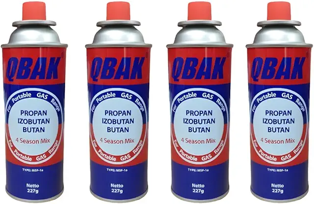 Pack de 4 Cartuchos Gas Butano 227g para Hornillos y Camping