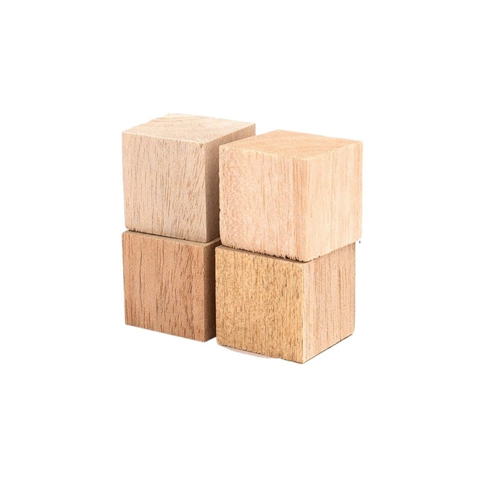MRVAKDYDI Basswood Carving Blocks, Unfinished Basswood Carving Blocks Multiple Sizes for Craft(50x50x50mm 4Pcs)