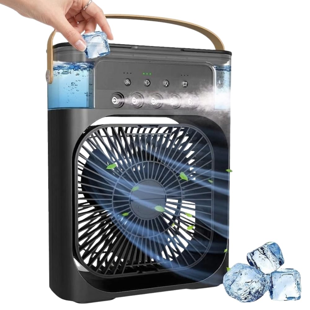 Drumstone (𝐒𝐩𝐞𝐜𝐢𝐚𝐥 𝟏𝟓 𝐘𝐞𝐚𝐫𝐬 𝐖𝐚𝐫𝐫𝐚𝐧𝐭𝐲) USB Powered Mini Air Conditioner Fan, Portable AC Air Cooler with 3 Speed Modes, Personal Desk Cooling Fan for Room, Office & Travel-image-24