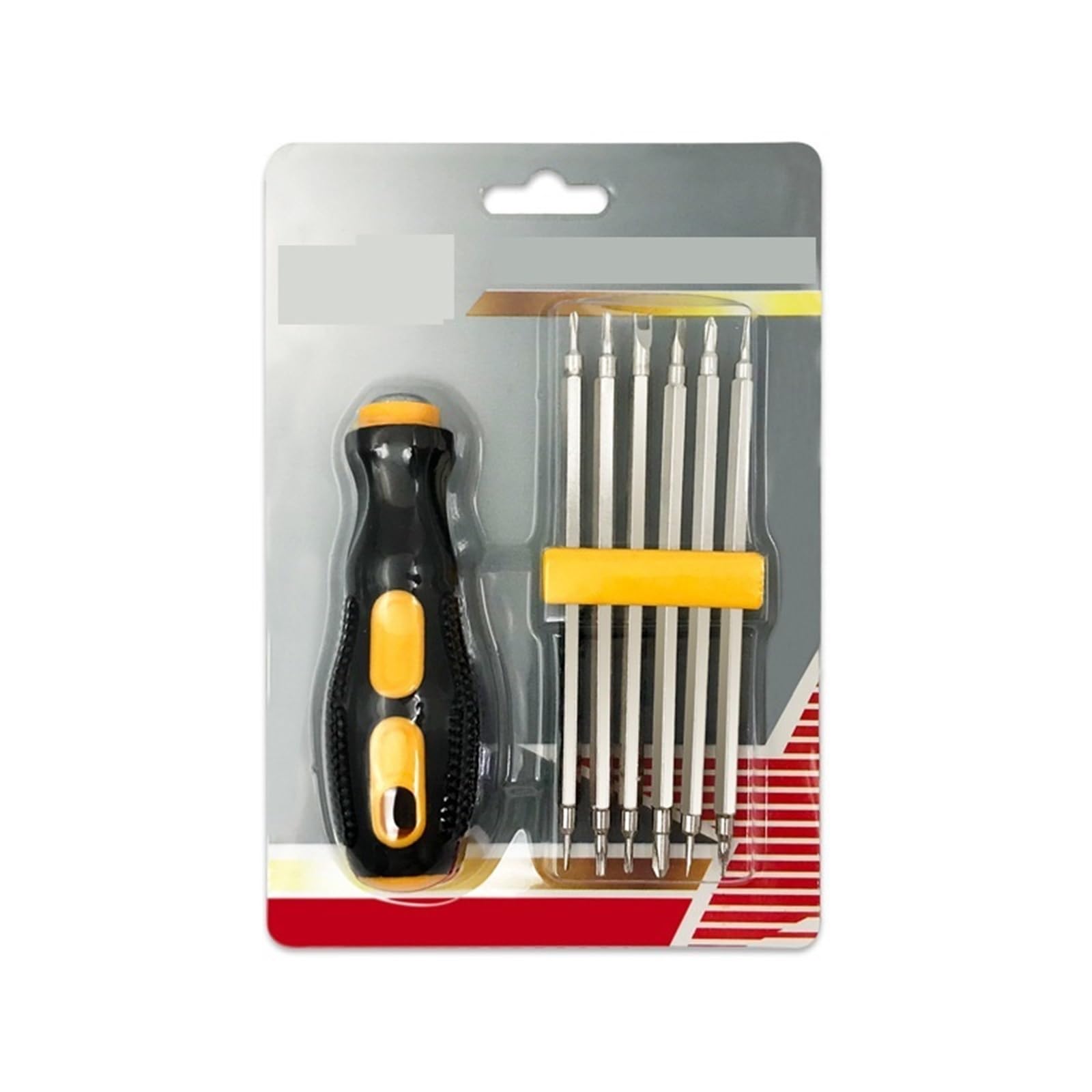 Eretyret One Color 6-In-1 Strong Magnetic Yu Type Plum Blossom Triangle Shaped Multi Functional Household Disassembly Screwdriver 12 In-1 Set Easy To Carry(6601B-6Pc)