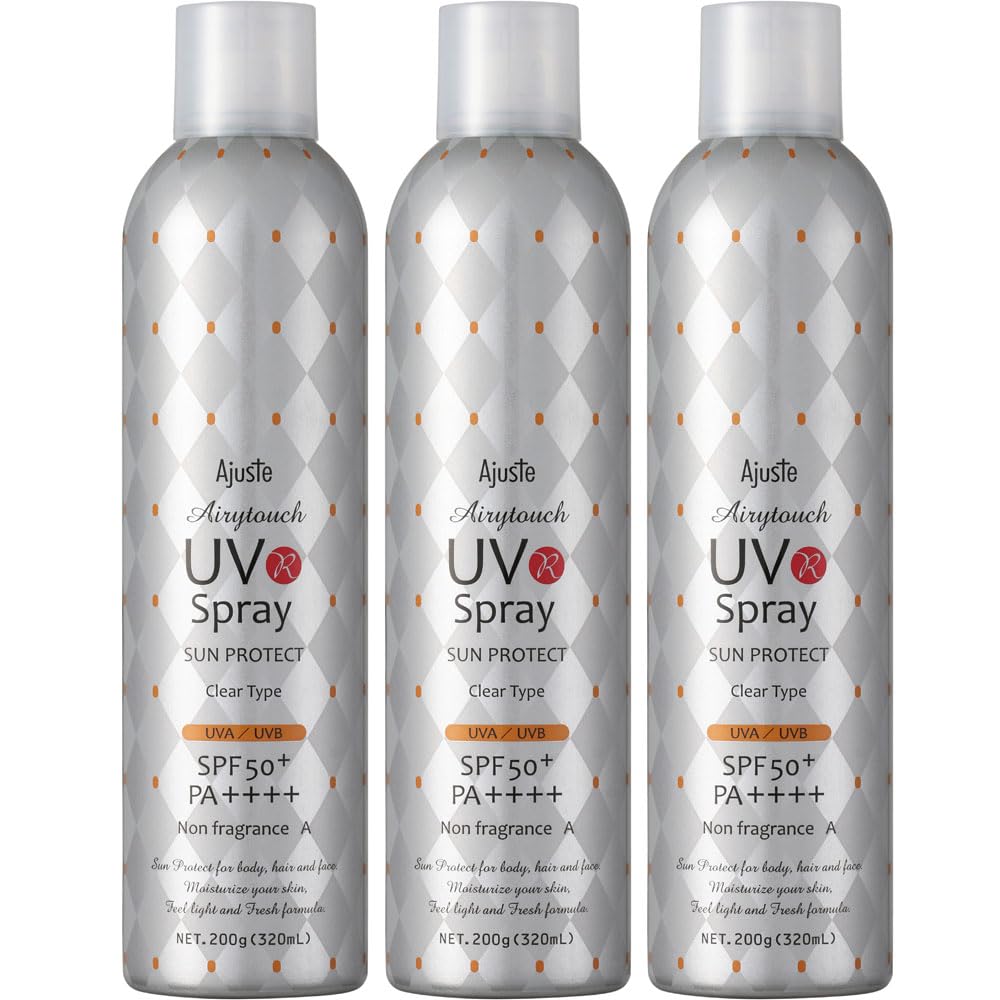アジャステ エアリータッチ UVスプレー NA 320ml×8本　　＜14＞ Amazon.co.jp: アジャステ エアリータッチ UVスプレー NF 無香料 200g