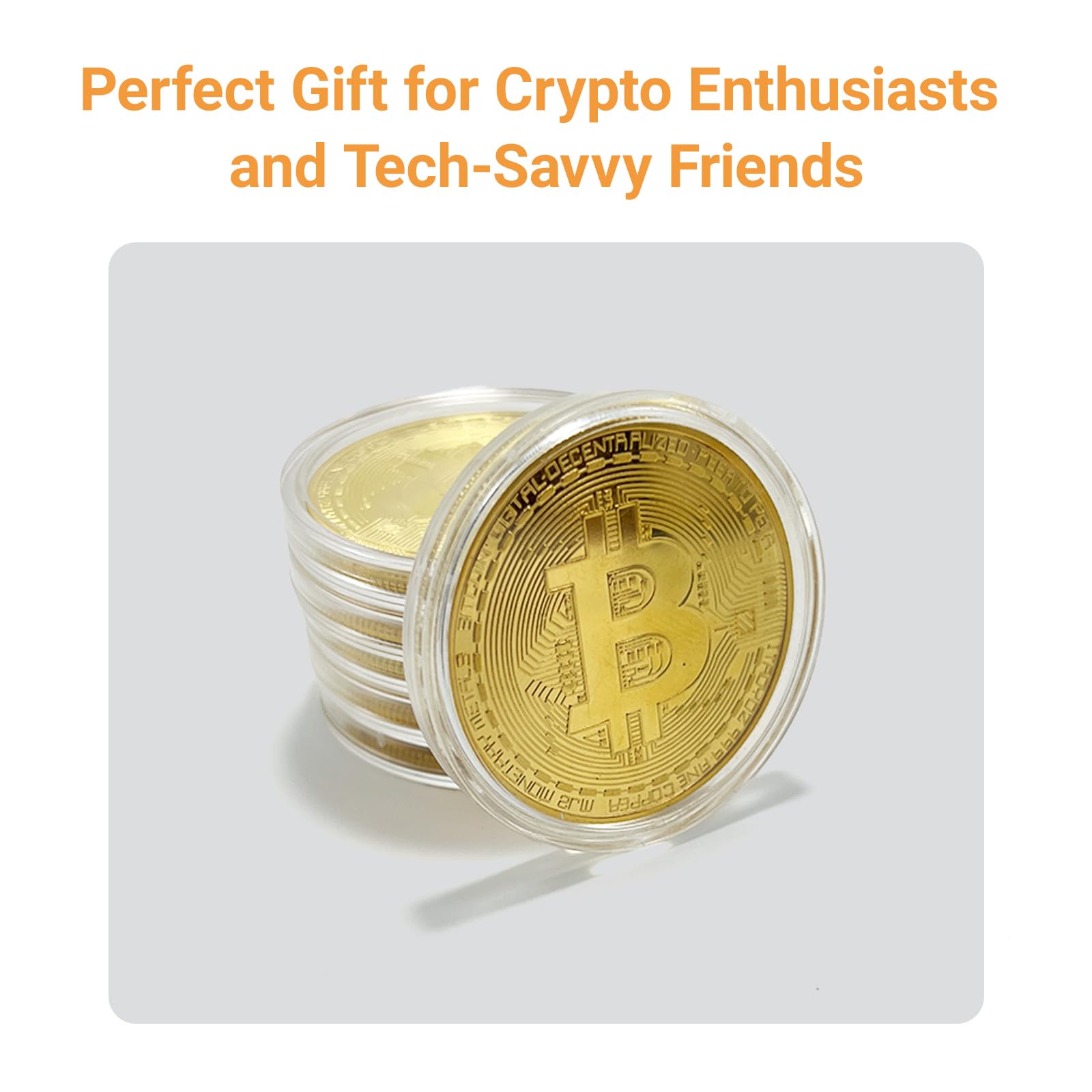 Amazon.com: 6Ps Gold Plated Bitcoin Coin – Physical Cryptocurrency 