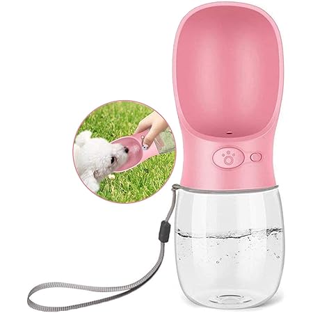 Amazon ウォーターボトル 給水器 犬 携帯用水飲みボトル 暑さ対策グッズ 犬の散歩 ランニング アウトドア 350ml ピンク 独自ブランド 水入れ ウォーターボトル 通販