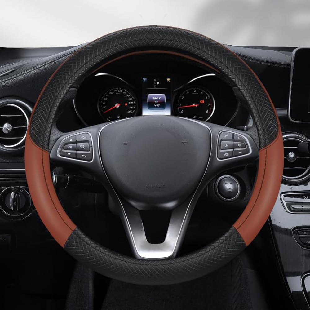 ZYLHDD Car Steering Wheel Cover for Chevrolet Tahoe 2021 2022 2023 2024,Soft Breathable Anti-Slip Steering Wheel Protectors Comfort Durability