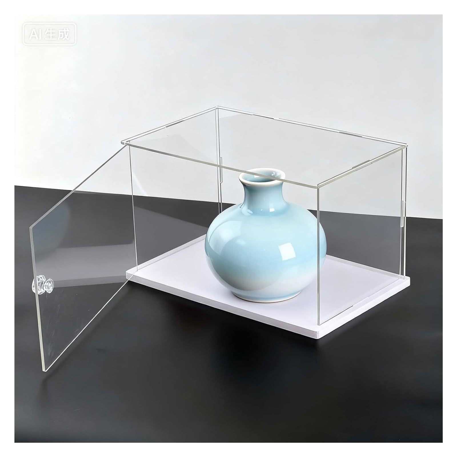 EYRMQWJPC Transparent Showcase Dust Cover, Front-Open Clear Acrylic Display Case Dust Proof For Figures Multiple Sizes(15x15x15cm)