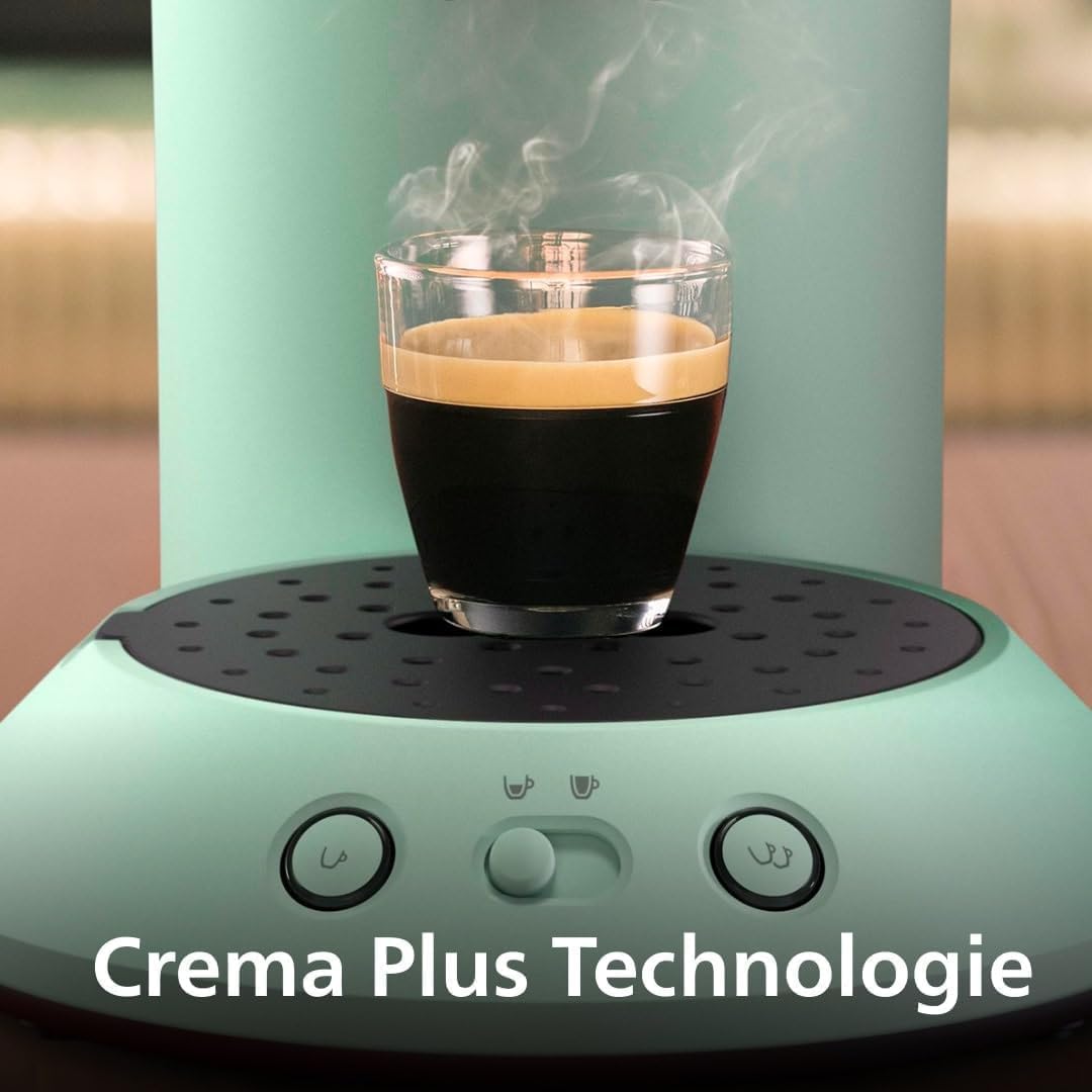 Senseo - Macchina da caffè a cialde Original Plus, tecnologia caffè a cialde, plastica riciclata, verde deserto (CSA210/80)