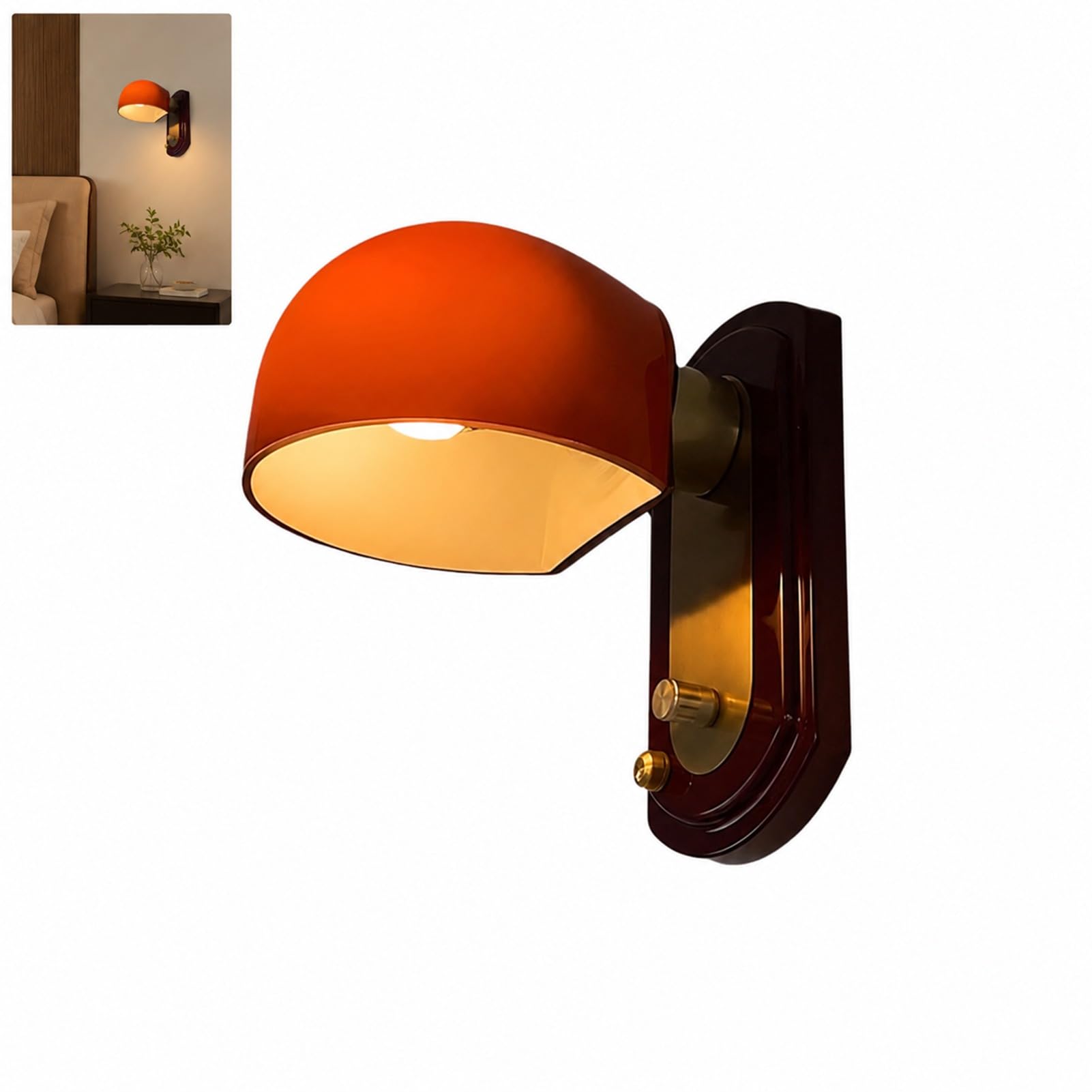 GnathicHOME Medieval Bedroom Wall Lamp Bedside Lamp American Retro Homestay Entrance Corridor Corridor with Switch Staircase Lamp