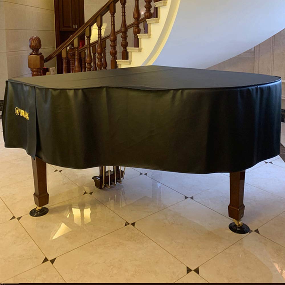 Copertura per Pianoforte, Copertura per Pianoforte a Coda in Pelle Pu, Copertura per Pianoforte a Coda Nera Protezione per Pianoforte Antigraffio Anti-Polvere Di Grado Artigianale