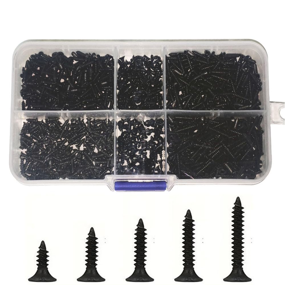 Photo 1 of Generic Drywall Anchor and Screw Set, Black Steel, 5 Sizes