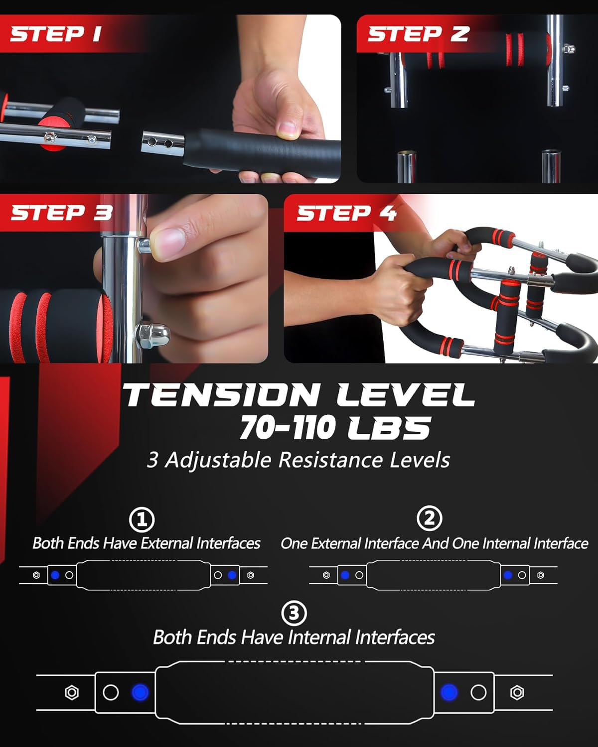 Twister Arm Trainer,Espansore Toracico Regolabile per