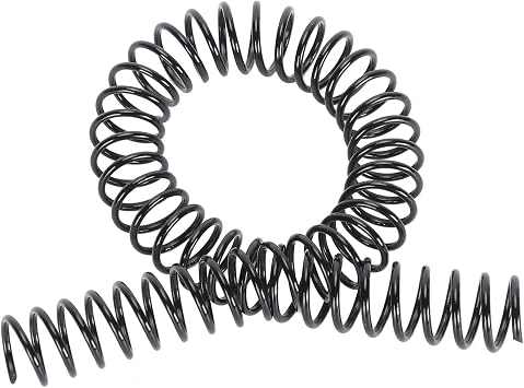 100pcs 12.7mm Diameter 41 Pitch Binding Spiral Ring, PVC Coil A4 Paper Capacity for Binding, 90 Sheets Office Documents Black