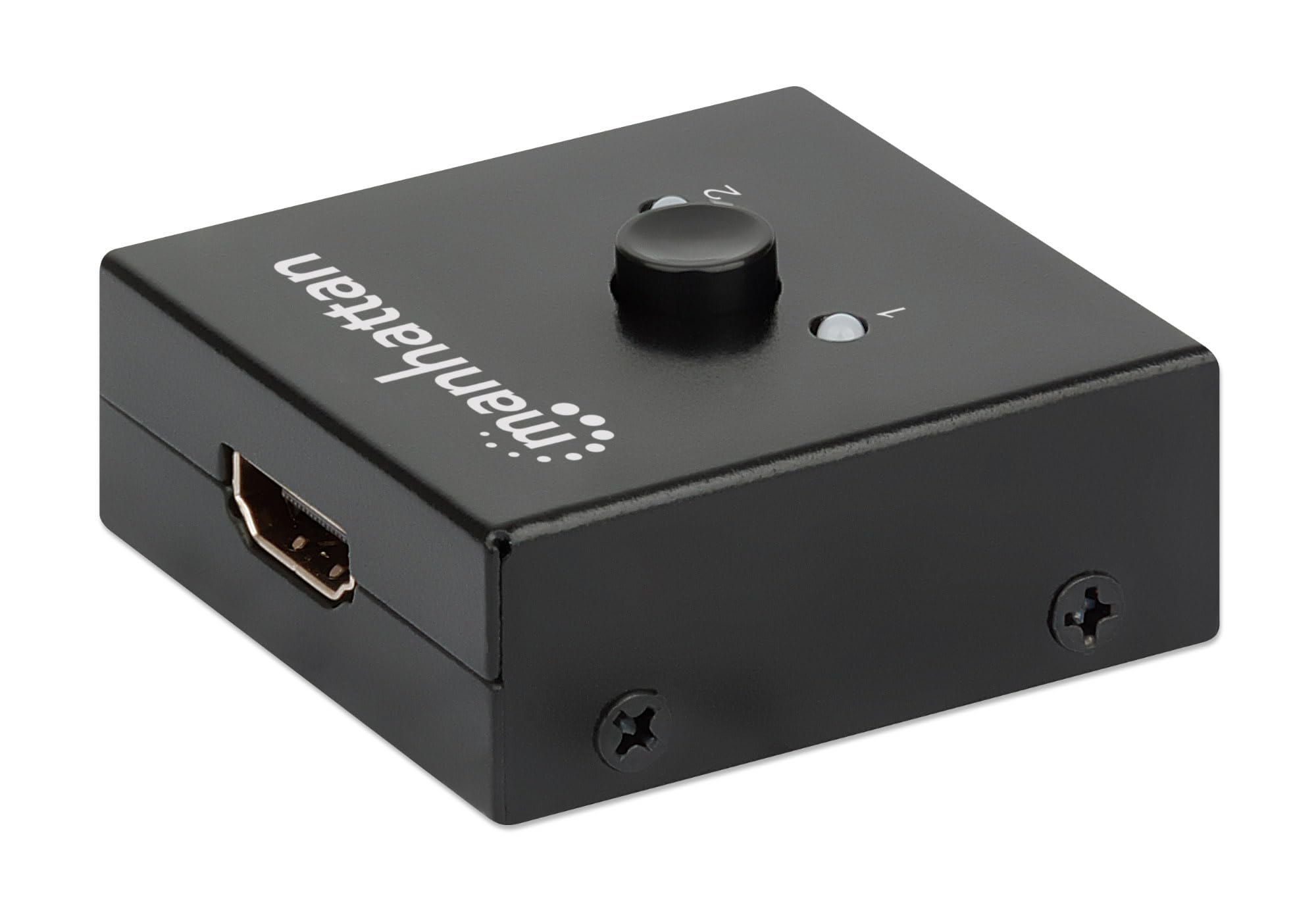 Manhattan 207850 4K bi-direktionaler 2-Port HDMI-Splitter/Switch "4K 30Hz", manuelle Auswahl, passiv Schwarz