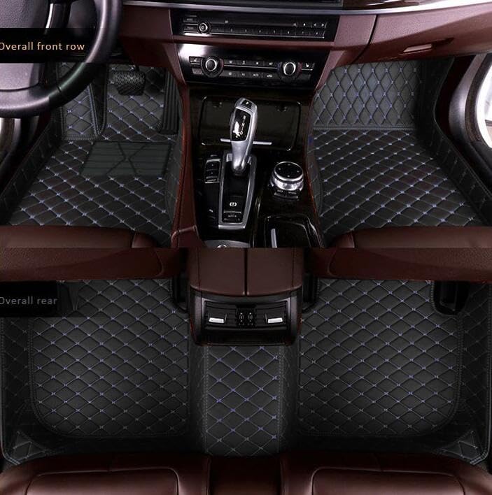 Alfombrillas personalizadas para el piso del automóvil para la mayoría de los automóviles, SUV y camiones, cuero con diamante de cobertura completa