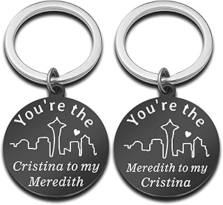 Grey's Anatomy Gifts Merchandise You're The Meredith to My Cristina Couples Keychain Set Meredith to My Cristina