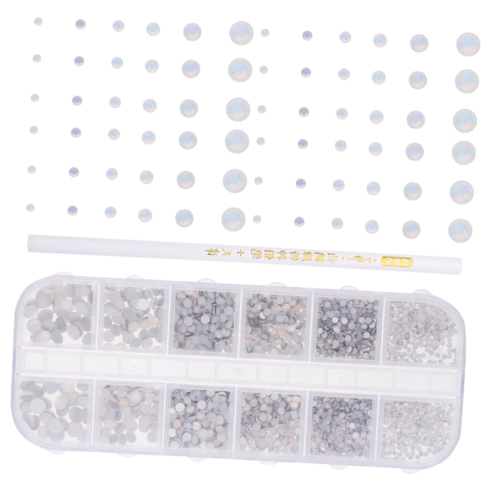 IWOWHERO 1Set Cute Nail Charms of Unique Nail Art Decorations for Women Compartment Box for Creative Manicure for Weddings Birthdays and Special Occasions