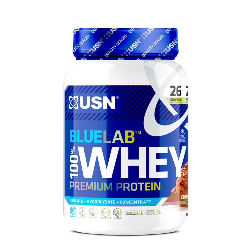 Buy USN Blue Lab Whey Chocolate 908 gms, Premium Whey Protein Powder