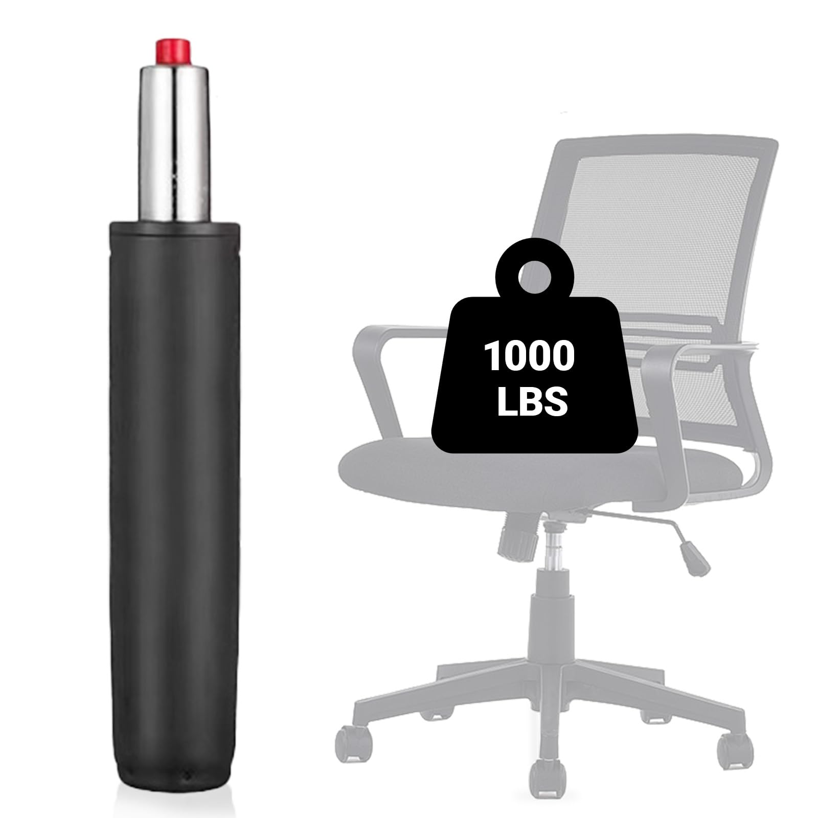 XMSHYODSM Office Chair Gas Lift Cylinder, 12 to 18inch Office Chair Cylinder Replacement, Heavy-Duty 1000 lbs Class 4 Chairs Gas Lift Heavy Duty Pneumatic Shock for Gaming Captain Home Chairs