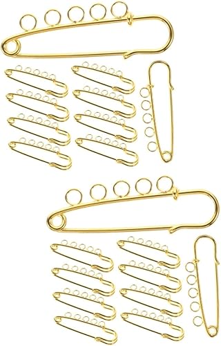 TEHAUX 2 Unidades de aleación de seguridad Pines Broche hallazgos de metal para proyectos de bricolaje decorativos para ropa Boutonniere 10 unids*2