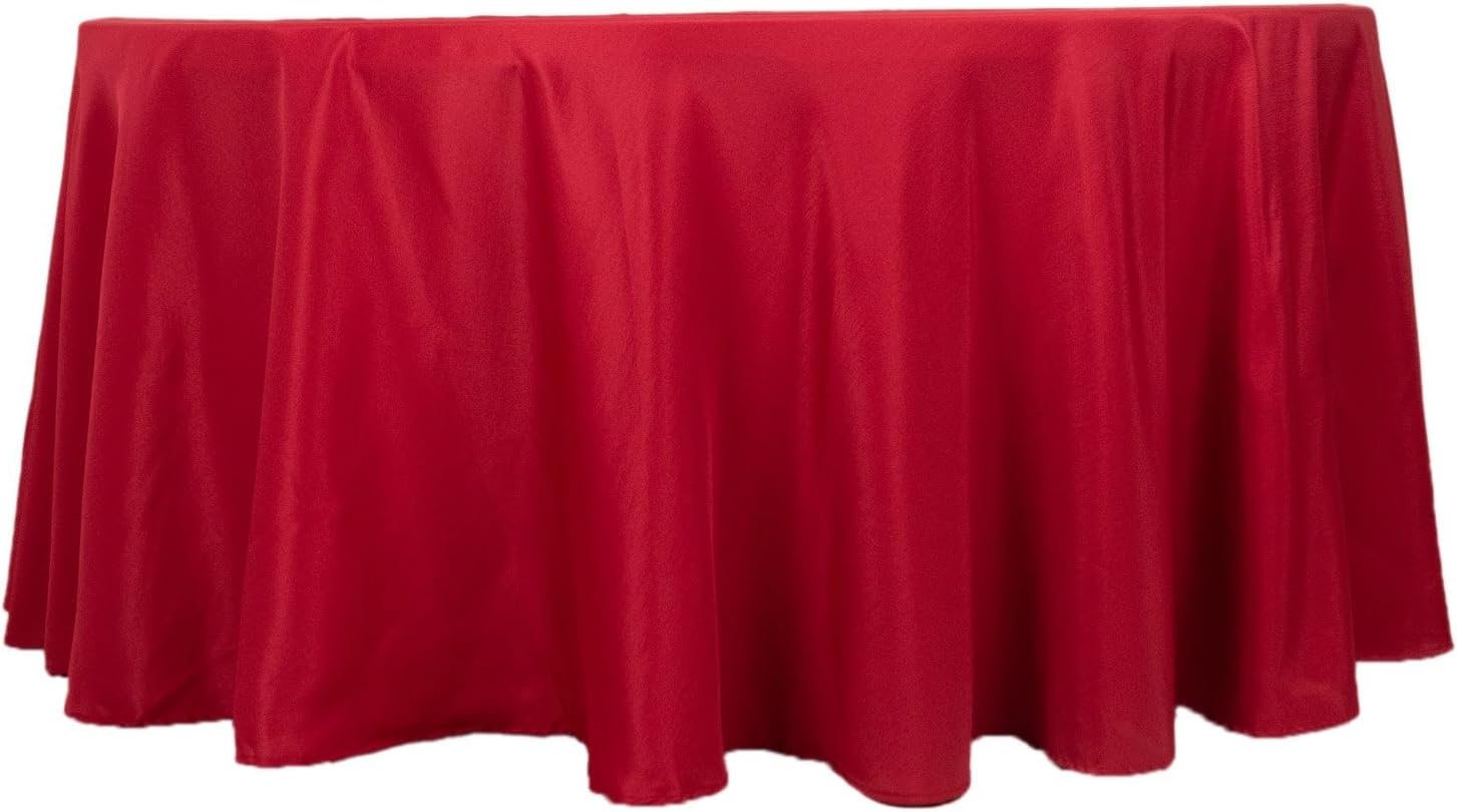 10 pcs 120 inch Dusty Blue Round Tablecloths Fabric Table Cover Linens | 120" Washable Fabric Table Cloth Covers for Wedding Party Polyester Reception Buffet Events Dining Events Kitchen Dining