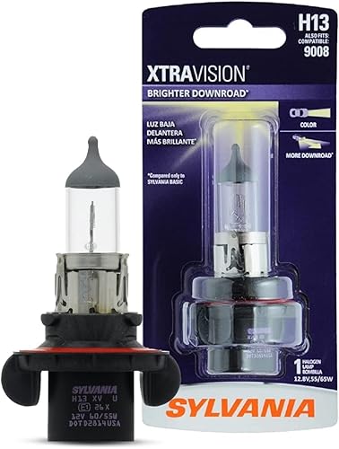 Foco halógeno para faro delantero Sylvania 9003 (también compatible con H4) XtraVision, (paquete con 1 unidad), H13