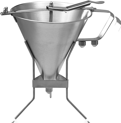 Miniatura 2 de Winco Embudo de confitería de acero inoxidable con 3 boquillas mediano