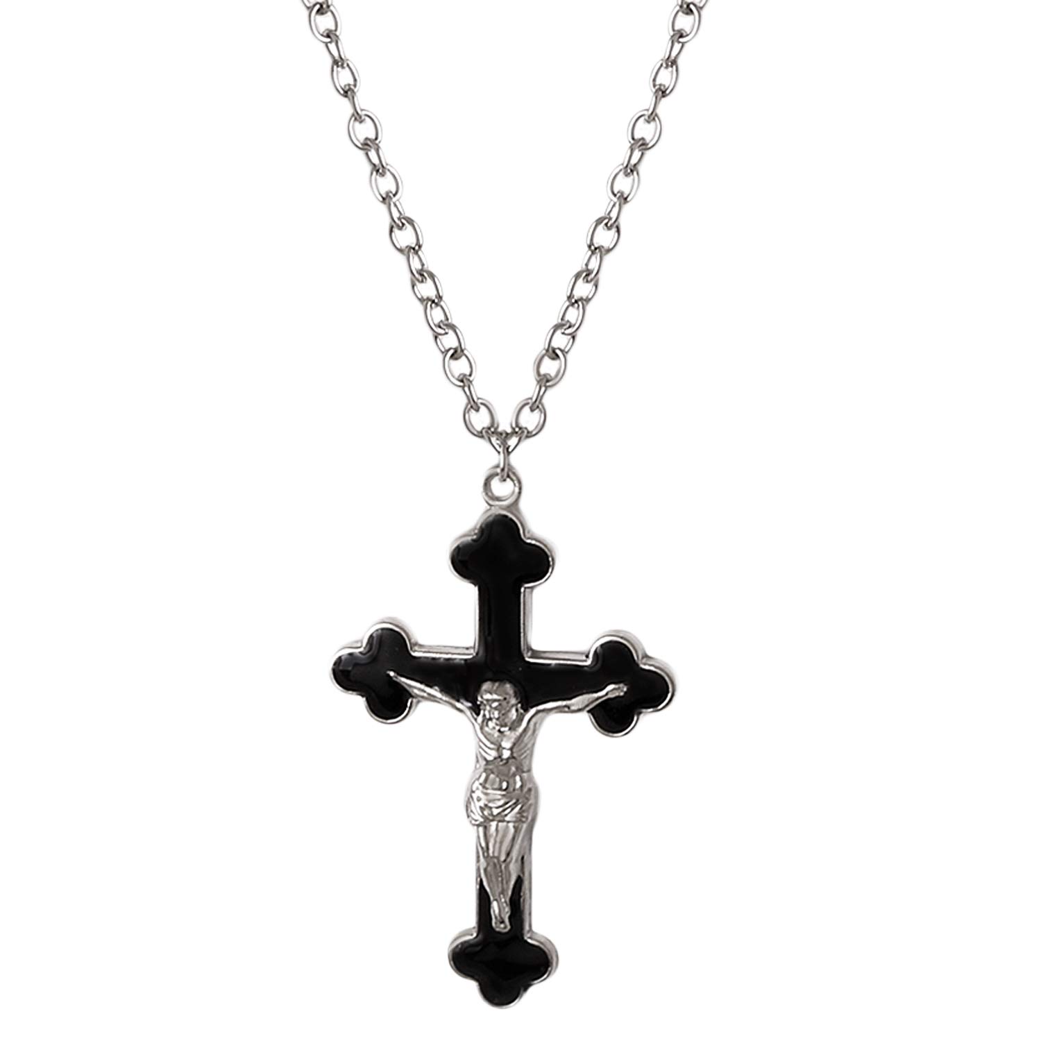 See full amazon price history chart for CZARDONIC Saint Praying Silver Stainless Steel Necklace with Jesus Cross Pendant | Stylish & Fancy Neckpiece for All Men & Women (Dark Black) CZARDONIC Saint Praying Silver Stainless Steel Necklace with Jesus Cross Pendant | Stylish & Fancy Neckpiece for All Men & Women (Dark Black) (B081KZ52S6) Amazon Price History, Amazon Price Tracker