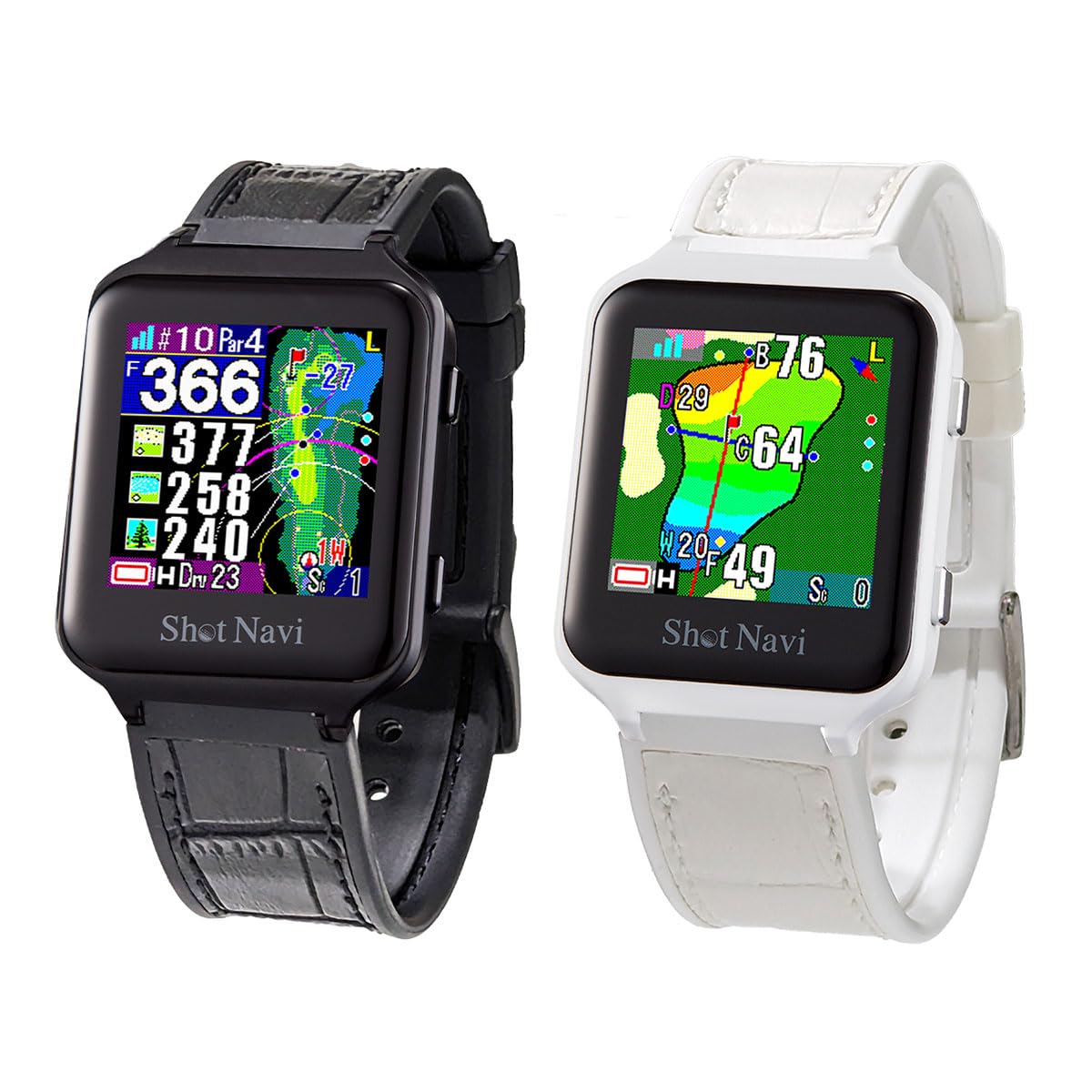 Amazon.co.jp: ショットナビ AIR EX 腕時計型 GPSナビ クロコダイル調  