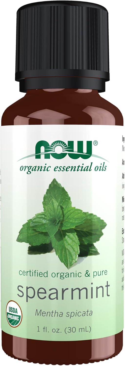 Aceite Esencial Orgánico de Menta Verde Now 1 oz