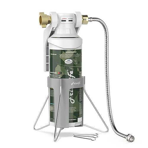 FRIZZLIFE Filtro de agua para autocaravana, certificado NSFANSI 53 y 42, filtro de manguera en línea para RV-0.5 micras de alta presión de agua,