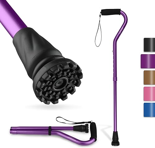 Miniatura 7 de GPTCAMP Bastón y bastón para caminar para hombres y mujeres, bastón plegable ligero con mango acolchado suave compensado