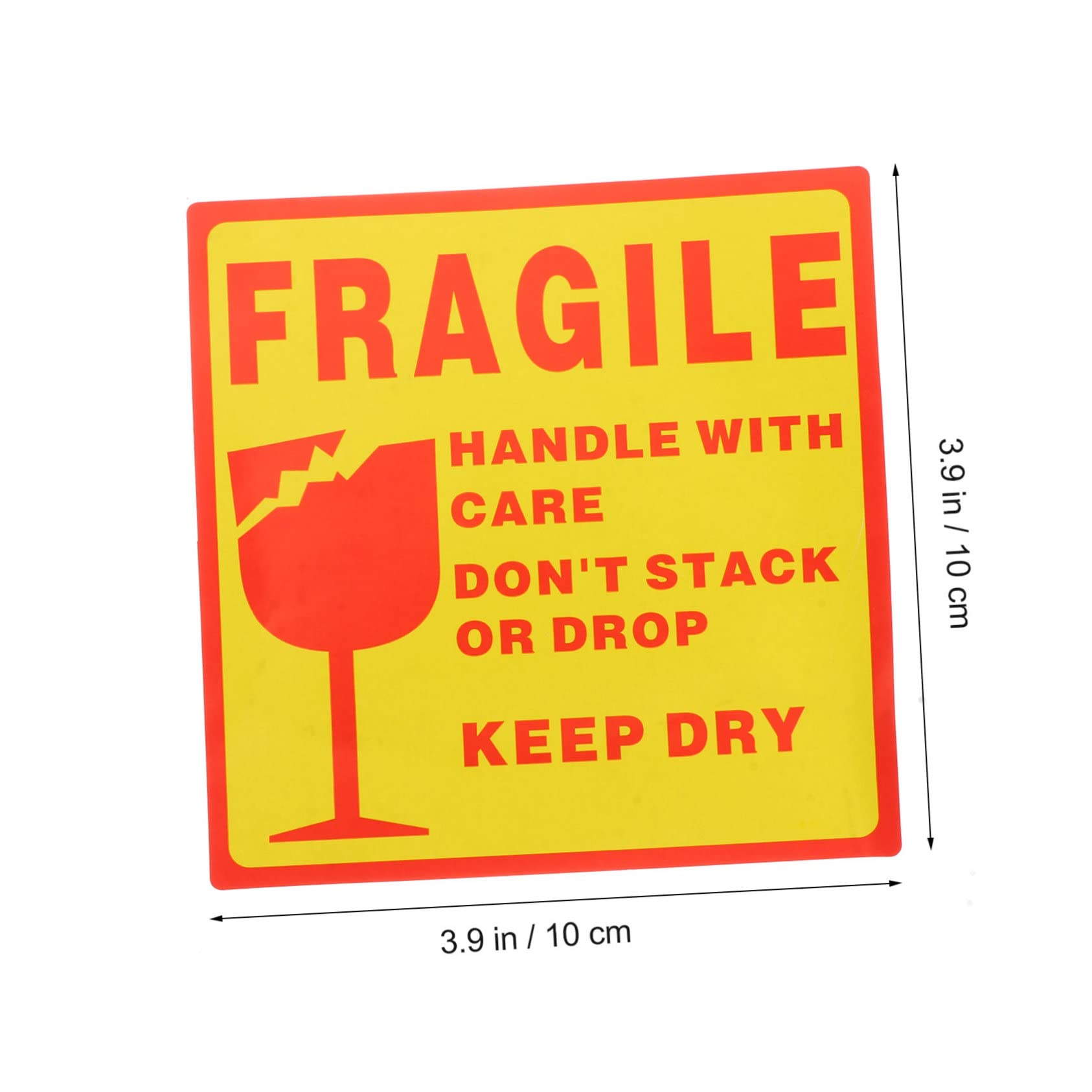 GRIRIW Fragile Warning Decals Handle with Care 500 Stickers for Business Shipping Care Packing