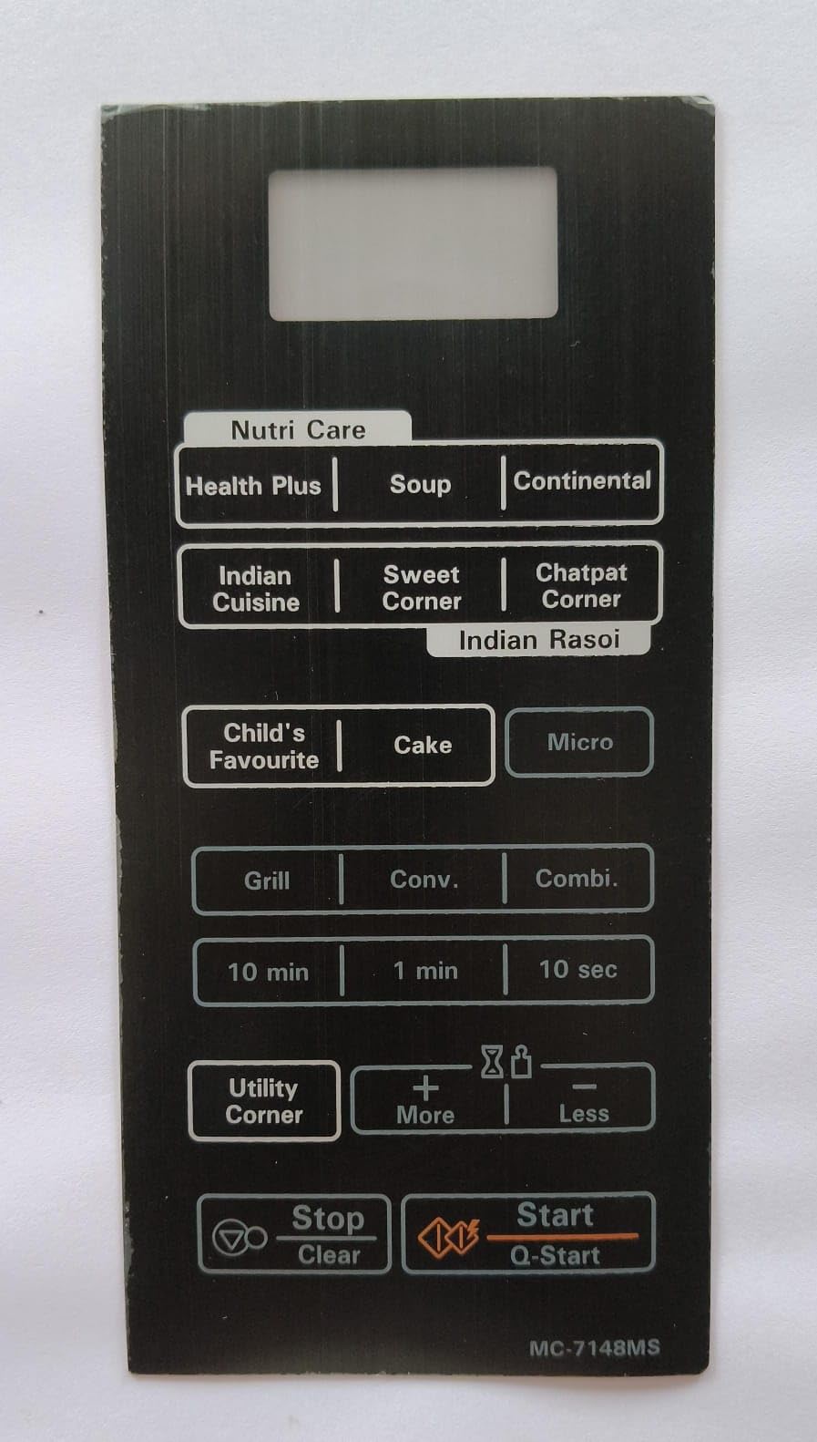 BUY SPARES Microwave Oven Touch Keypad Compatible with LG MC