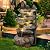 MAGIC UNION 6-Tier Cascading Rock Water Fountain, 27" H Outdoor Freestanding Rockery Fountain with LED Light and Pump, Outdoor Garden Waterfall Decor for Patio, Yard and Deck Decor, Natural Stone Look
