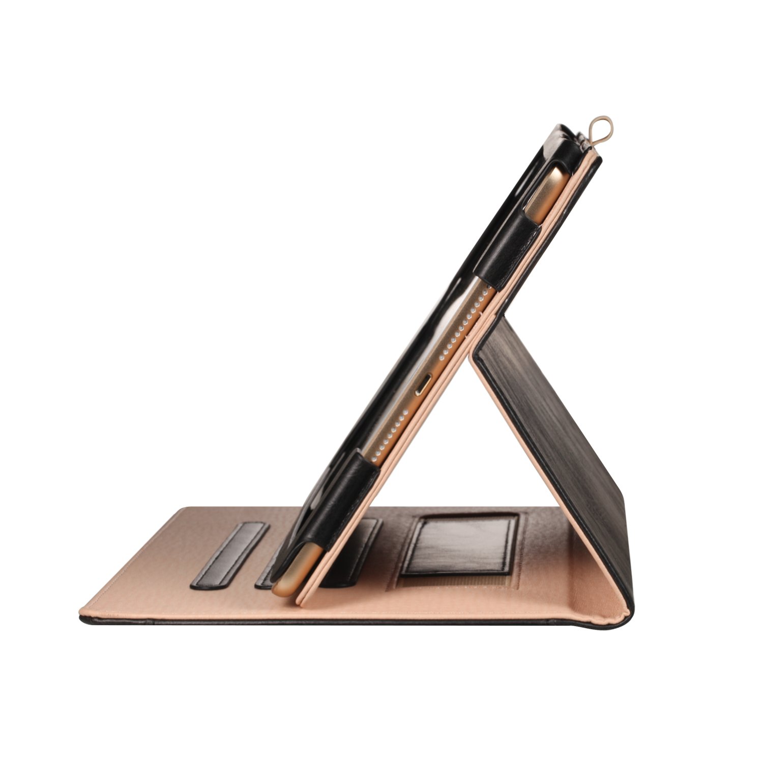 Dasaja Custodia In Pelle Per IPad Air 1/Air 2/9.7 (2017/2018) – Con Supporto E Elastico Per Penna – Colore Nero - 5