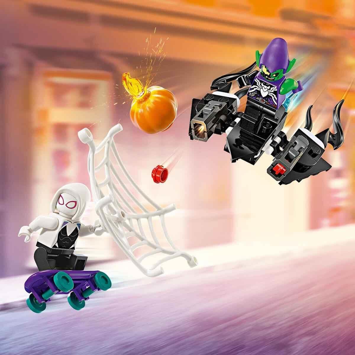 LEGO Marvel Spider-Man Race Car & Venom Green Goblin, Super Hero Building Toys for Boys & Girls Featuring a Spidey Minifigure - Image 2