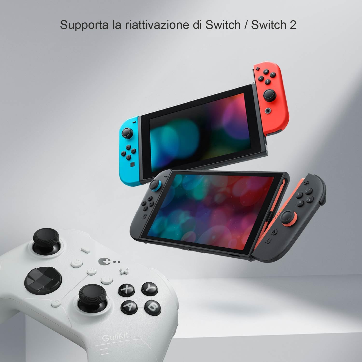 GuliKit ES Pro Controller Per PC/Switch 2, Con TMR Joysticks, 950mAh Batteria, 3 Modalità-Bluetooth,Cavo e Hyperlink Per PC/Switch &Switch 2 /iOS/macOS,Nero