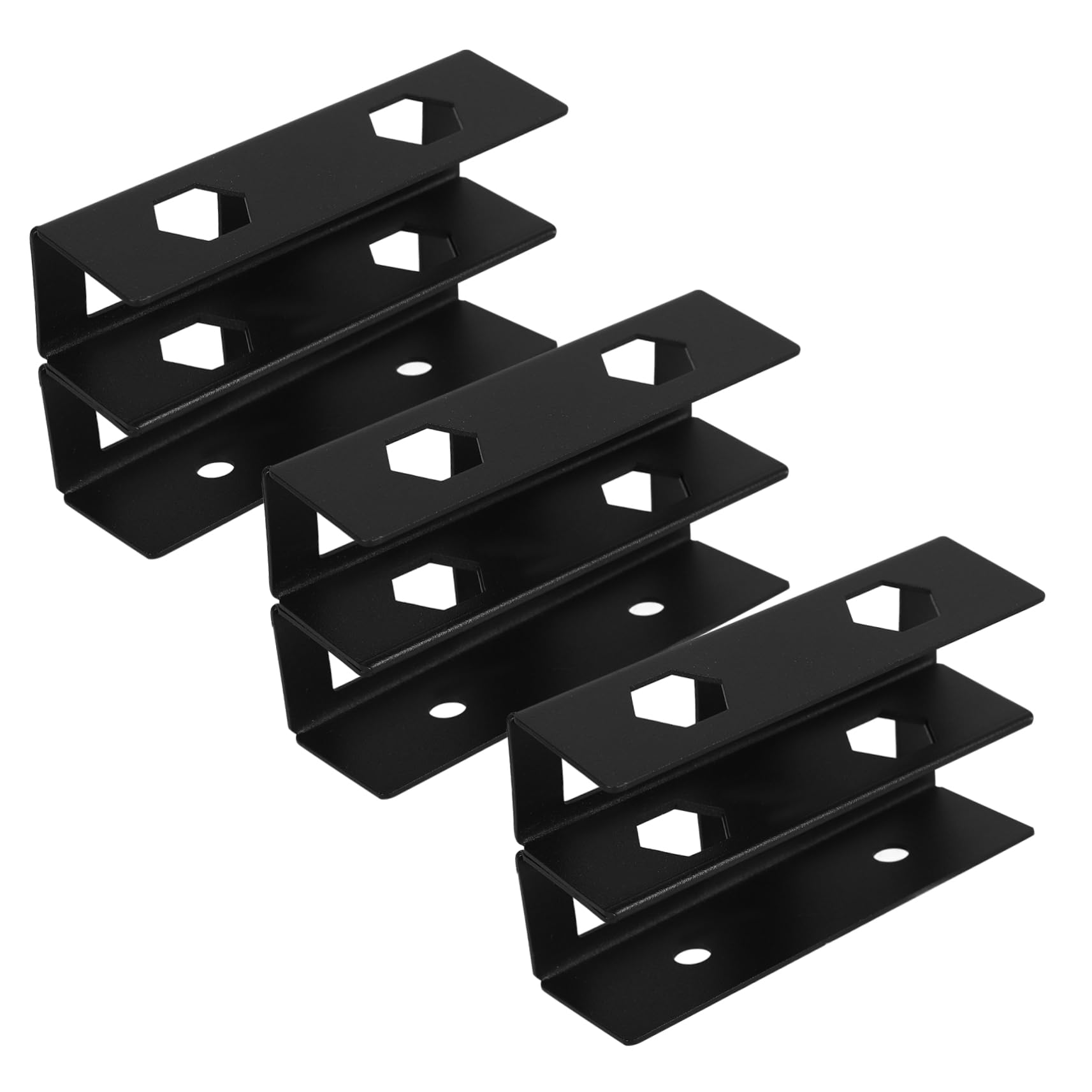ARTIBETTER 3 Juegos Soporte para portátil Debajo del Escritorio Titular de la computadora portátil Tubo de Subida Soportes para portátiles Soporte para Laptop Caucho Black