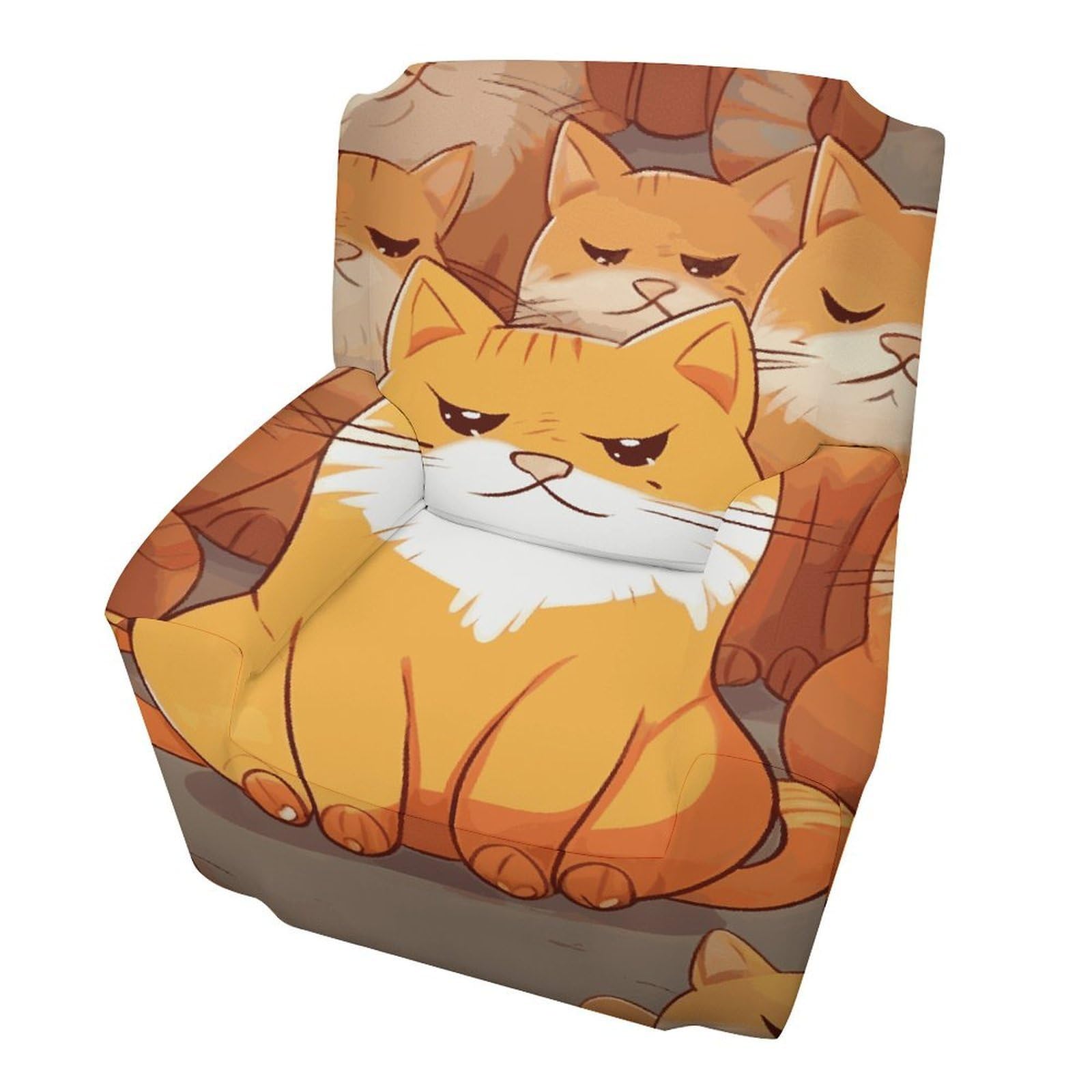 Fekiloot Style Orange Cats Couch Cover Sofa Cover Sofa Slipcover