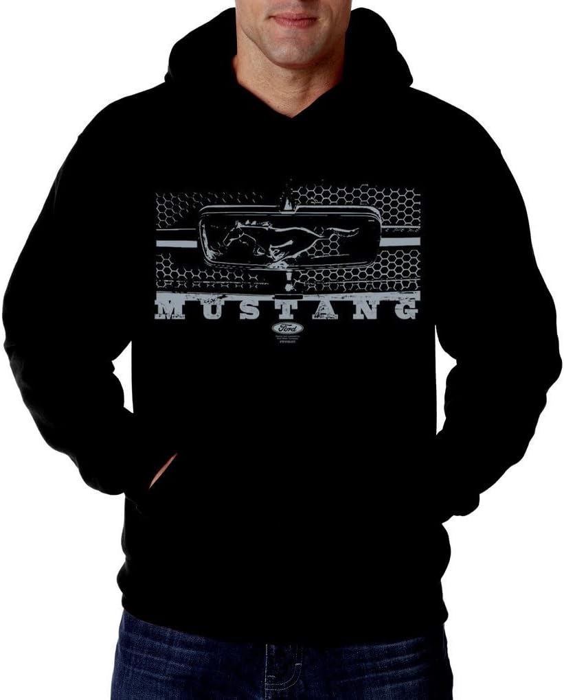 Ford Mustang Hoodie Honeycomb Grille Mens Car Hooded Sweatshirt