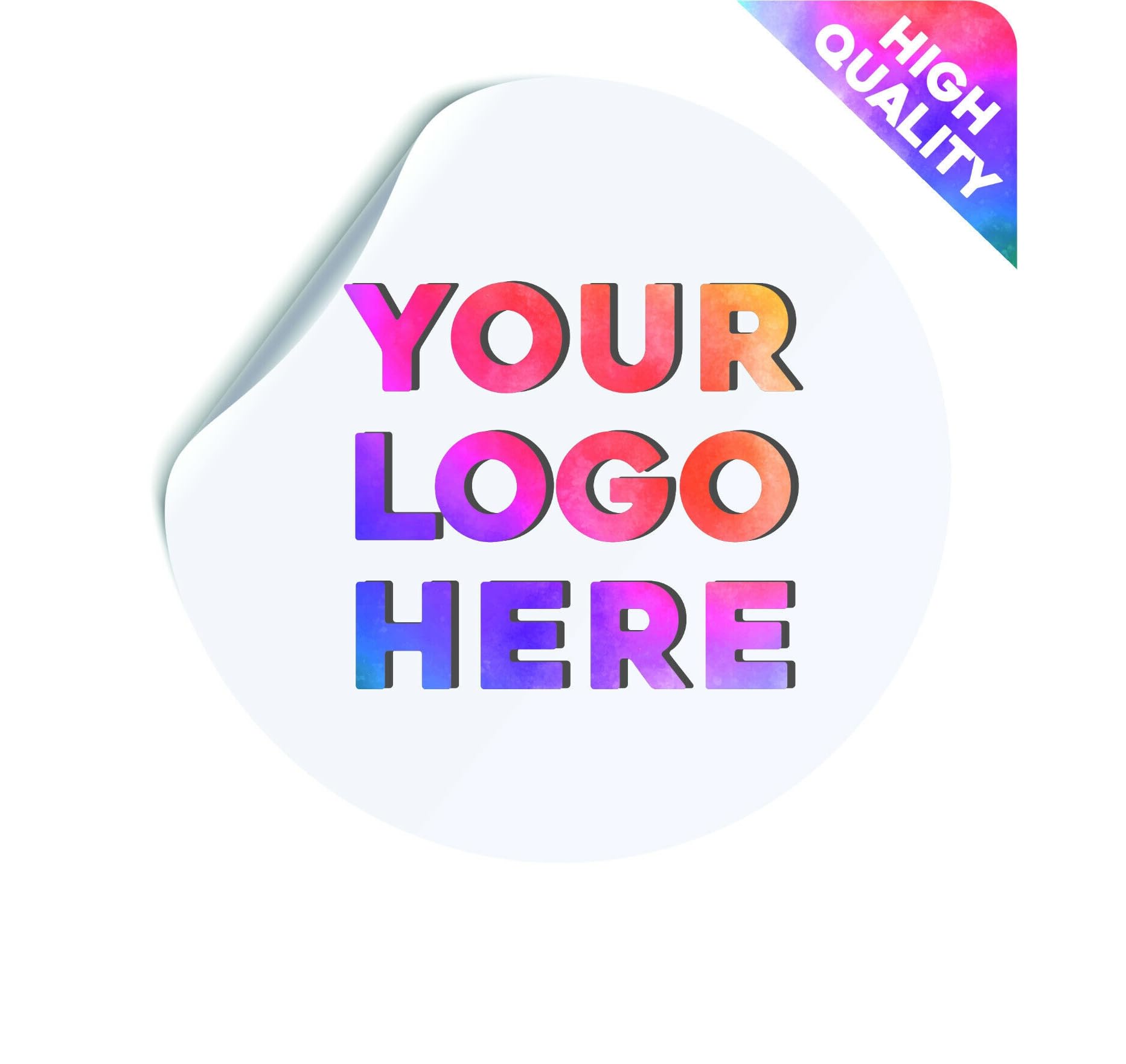 Personalised Stickers Labels - Circle Stickers Customised for Any Photo, Logo, or Text, Matte Finish Semi-Gloss A4 Sheets, Ideal for Parcels and Labels (62mm)