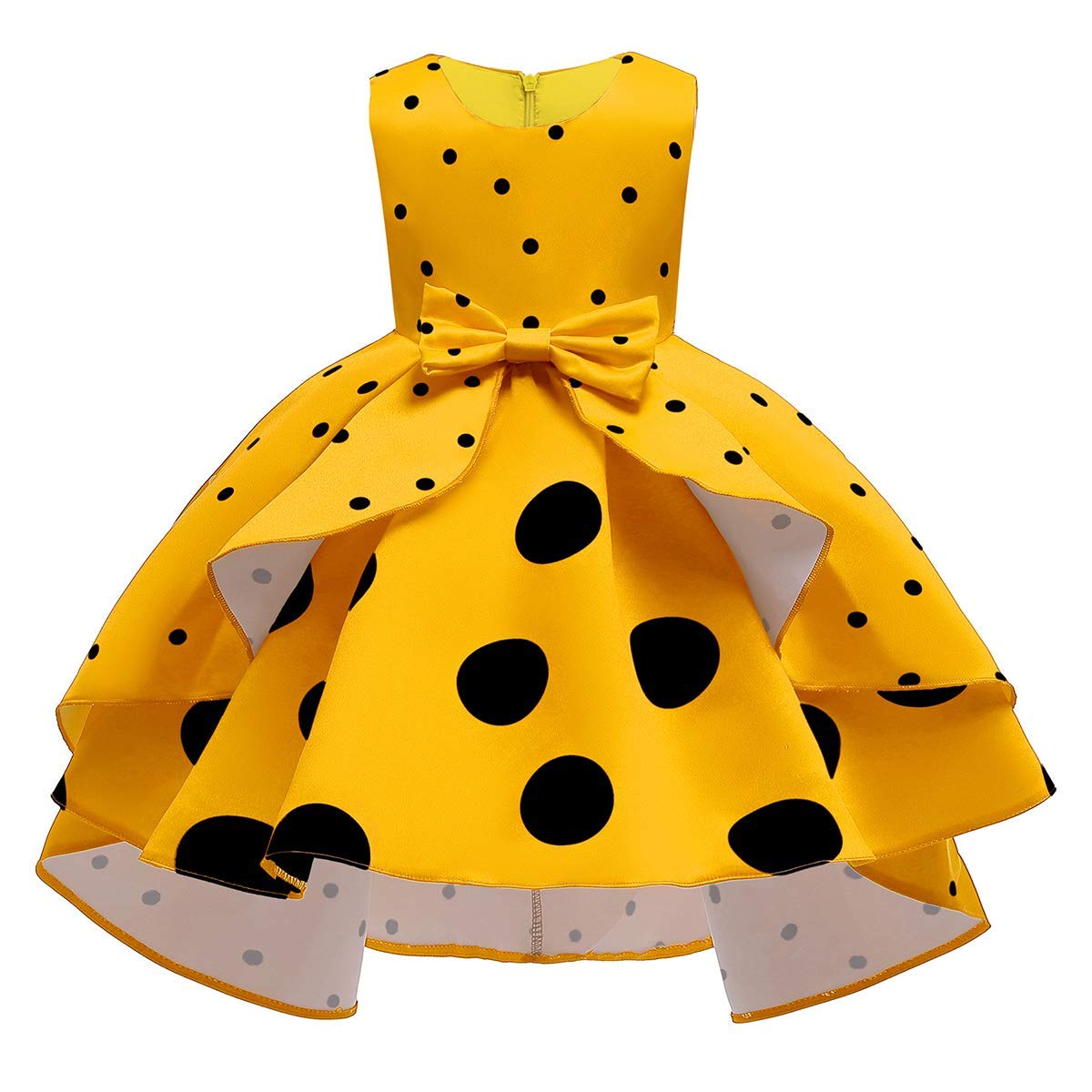 FYMNSI Vestido de Lunares de Princesa para Bebé Niña Minnie Disfraces para Fiesta da Cumpleaños Navidad Carnaval Boda Chicas Grandes Costume de Tutú con Diadema 2pcs Set