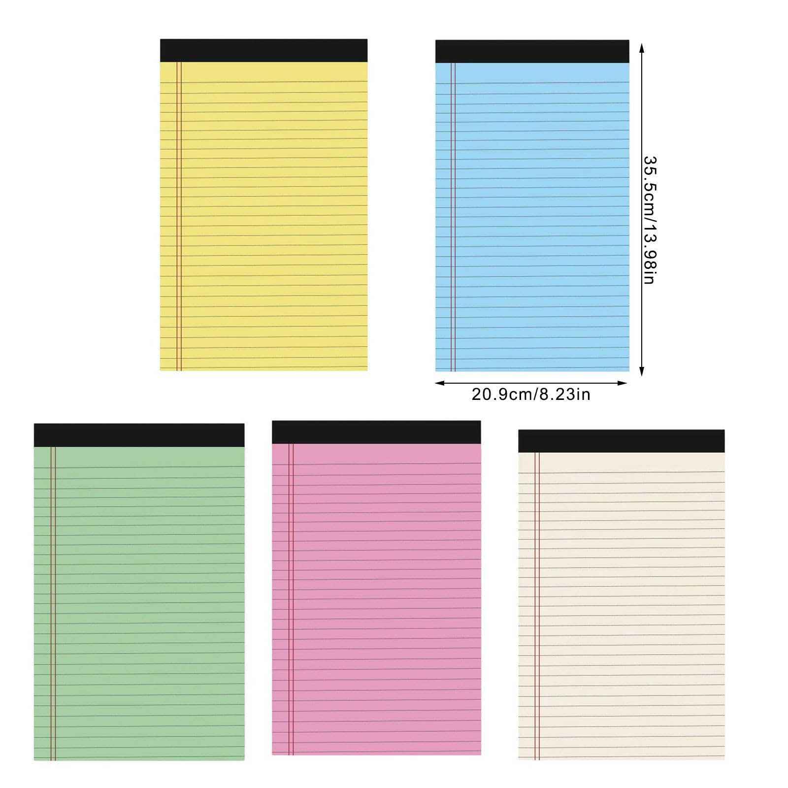 4 blocs de notas pequeños, hojas de notas, bloc de notas legal, cuaderno de bolsillo forrado para tomar notas, recordatorios, bloc de notas, columna, bloc de notas de papel extraíble