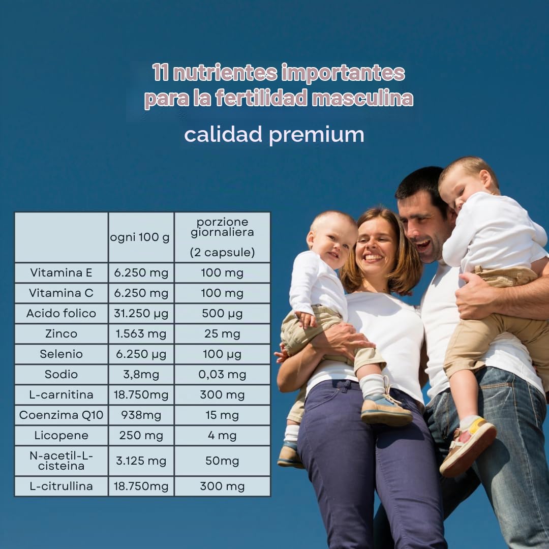Fertilovit M Plus | Fertilidad y Formación de Espermatozoides | Vitaminas para la Concepción Masculina | Clínicamente Probado, Patentado para la Fertilidad | 90 Cápsulas