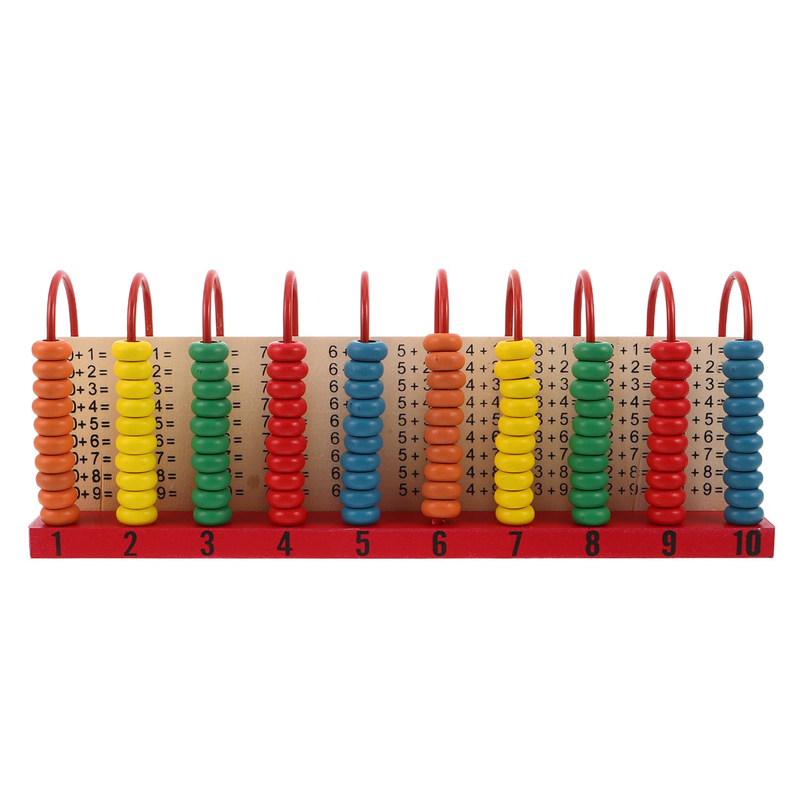 BESTonZON Ábaco de Cuentas de Madera: Ábaco de Cuentas de cálculo - Estante de conteo matemático y resta para práctica matemática básica y educación, Juguete para desarrollar el Cerebro.