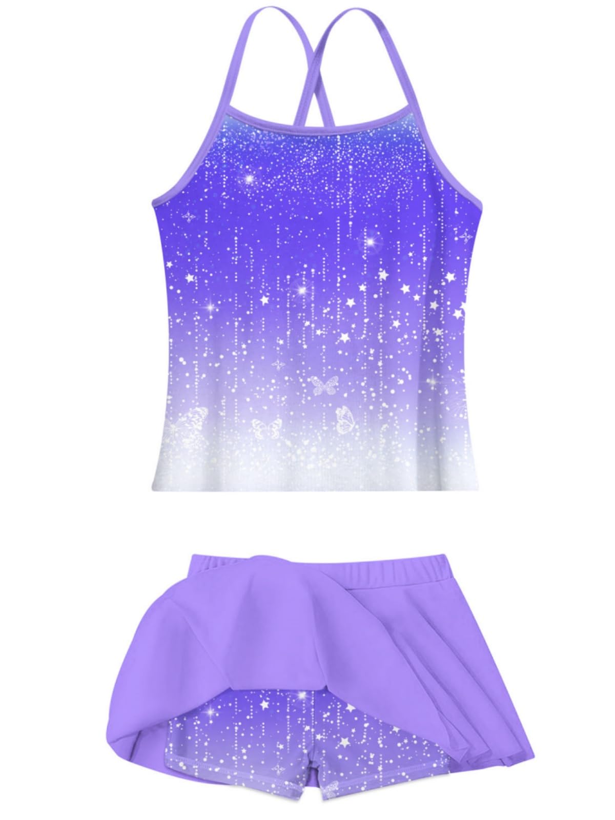 Girls Tankini Swimsuit Bathing Suits Summer Beach Swimwear Size 4-12