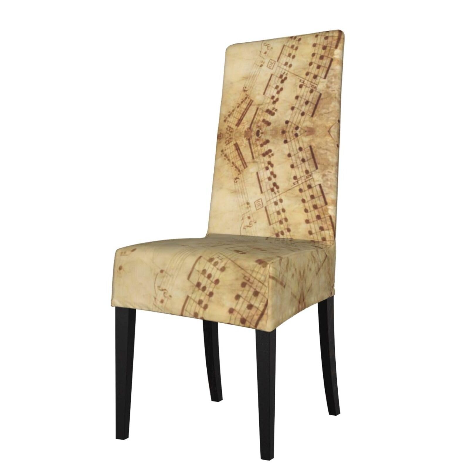 YYHHAOFA Sheet Music Prints Protection Cover for Dining Chair - Stretch Slipcovers, Easy Refresh for Your Dining Room & Event Decor