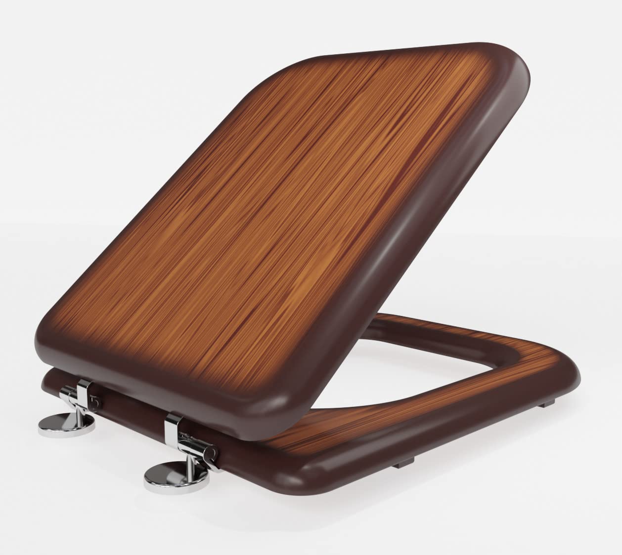 Adshank - Toilet Seat Cover | Teakwood effect | Wooden | Non Soft Close type | Model : AI 1977D 020 PTPn-image-19