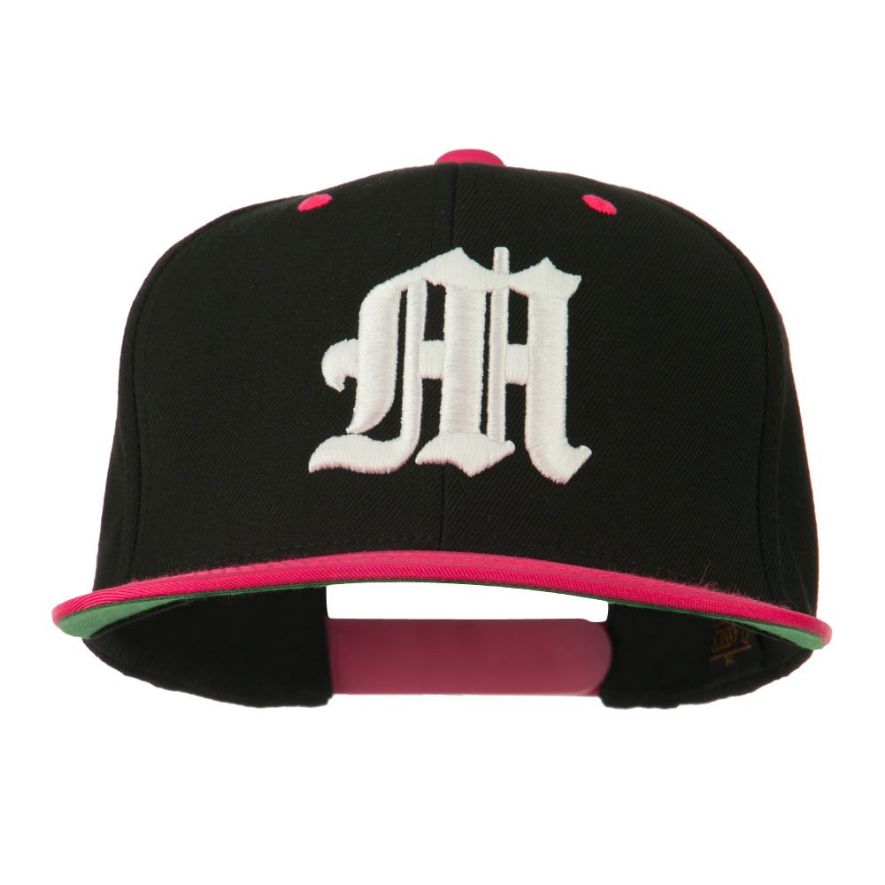 e4Hats.com Old English M 3D Embroidered Snapback Cap