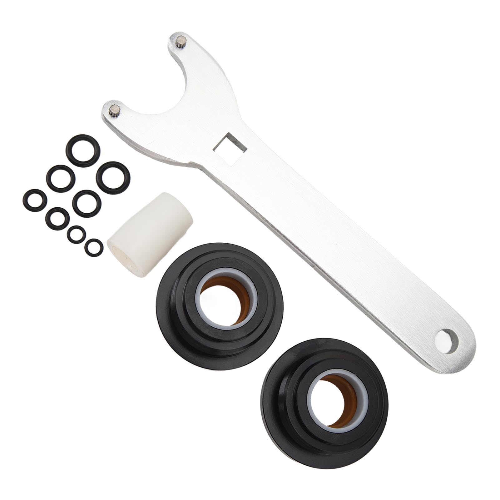 Ausla Kit Guarnizioni Cilindro Sterzo Idraulico a Montaggio Anteriore, Kit Guarnizioni Cilindro Sterzo in Gomma Acciaio Alluminio per HC5345 HS5157, Riparazione Perdite, Resistenza alla Ruggine, Uso