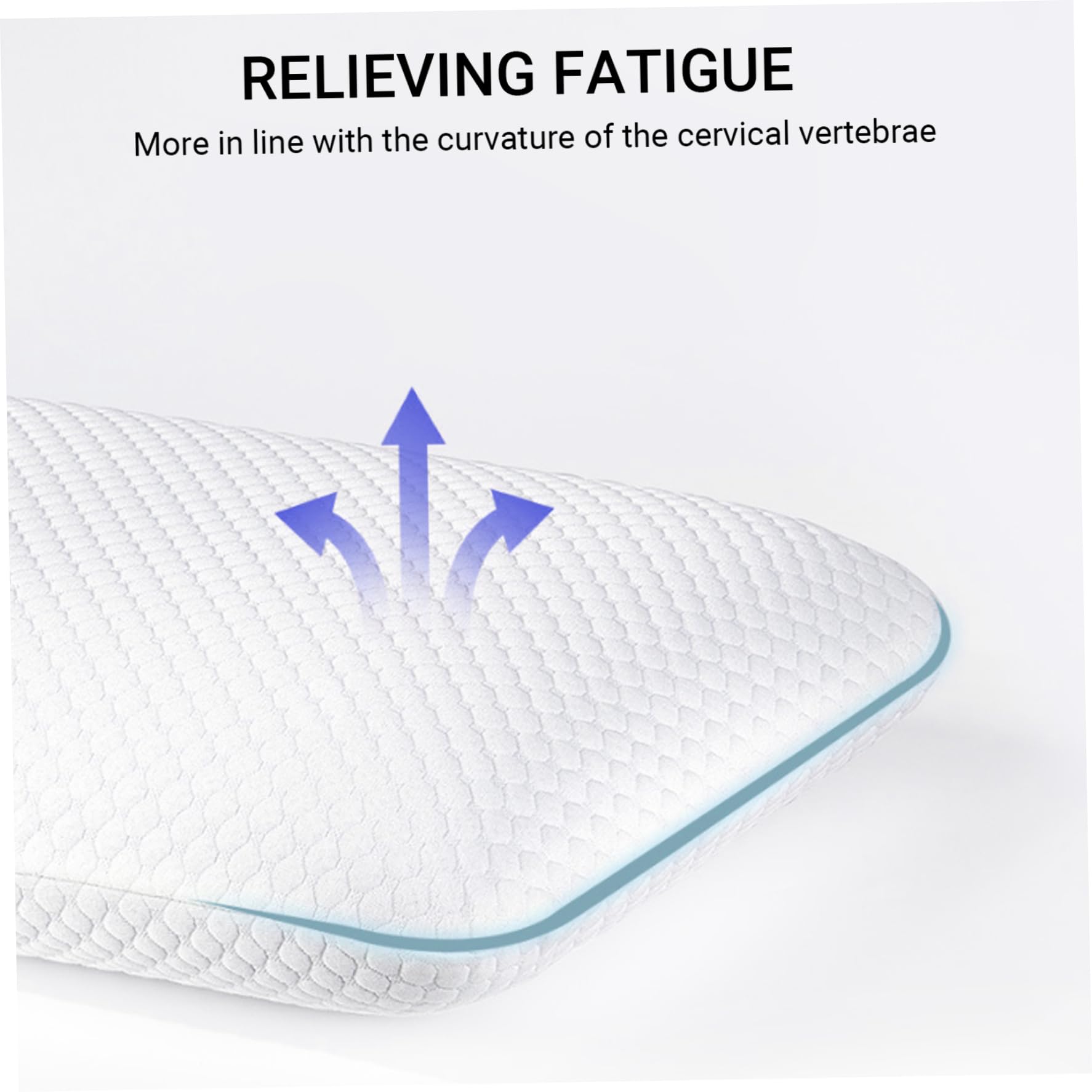 Cuscino in Memory Foam Gel, Cuscino Queen Size per alleviare Il Dolore al Collo con Rivestimento in bambù - Supporto per Chi Dorme sul Fianco, sulla Schiena e sullo Stomaco.